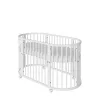 Mitwachsendes 3-in-1-Kinderbett (oval) + Matratze, Neu, Weiß