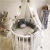 Mitwachsendes 3-in-1-Kinderbett (oval) + Matratze, Neu, Weiß