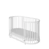 Mitwachsendes 3-in-1-Kinderbett (oval) + Matratze, Neu, Weiß