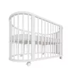 Mitwachsendes 3-in-1-Kinderbett (oval) + Matratze, Neu, Weiß