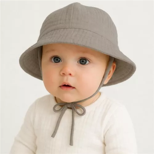 Baby-Musselinmütze, Leinen für Babys