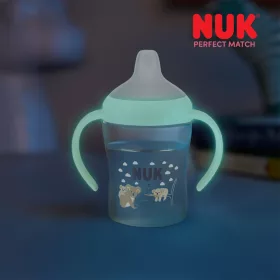   NUK Perfect Match tanulópalack 150 ml, szilikon itatófejjel és hőmérséklet-ellenőrzéssel, világító