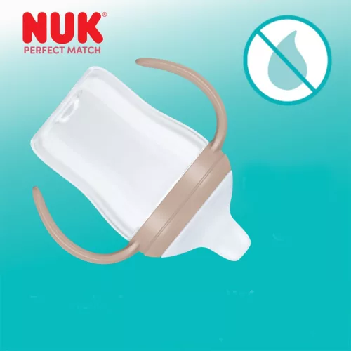 NUK Perfect Match tanulópalack 150 ml, szilikon itatófejjel és hőmérséklet-ellenőrzéssel, világító