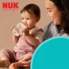 NUK Perfect Match tanulópalack 150 ml, szilikon itatófejjel és hőmérséklet-ellenőrzéssel, világító