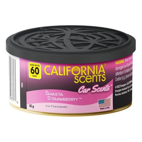 Autóillatosító konzerv, 42 g, CALIFORNIA SCENTS "Shasta Strawberry"