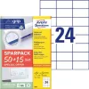Etikett, univerzális, 70x37 mm, AVERY ZWECKFORM, "Sparpack", 1560 etikett/csomag