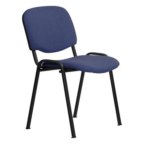 Tárgyalószék, szövetborítás, fekete fémváz, "Felicia", kék