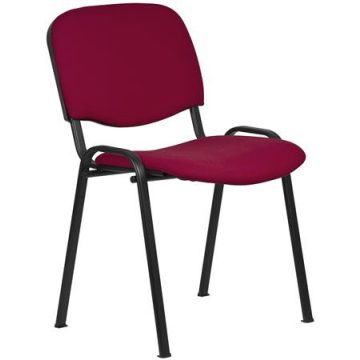   Tárgyalószék, szövetborítás, fekete fémváz, "Felicia", bordó