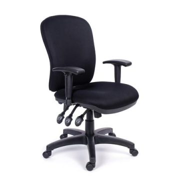   Irodai szék, állítható karfával, fekete gyöngyszövet-borítás, fekete lábkereszt, MAYAH "Super Comfort"