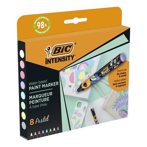 Dekormarker készlet, 1,5 - 2,3 mm, BIC, 8 különböző pasztell szín