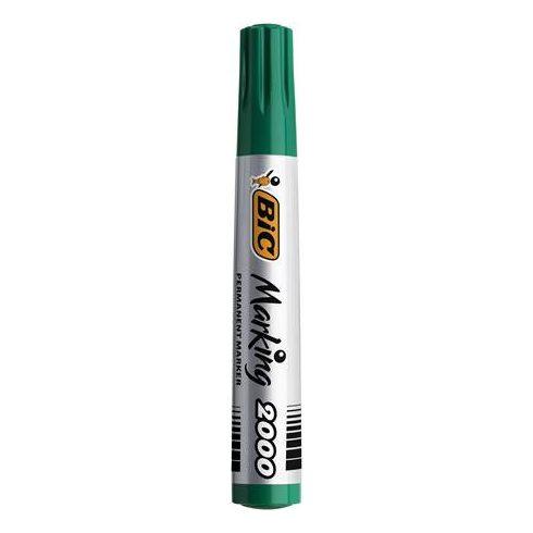 Alkoholos marker, 4,95 mm, kúpos, BIC "ECO 2000" zöld