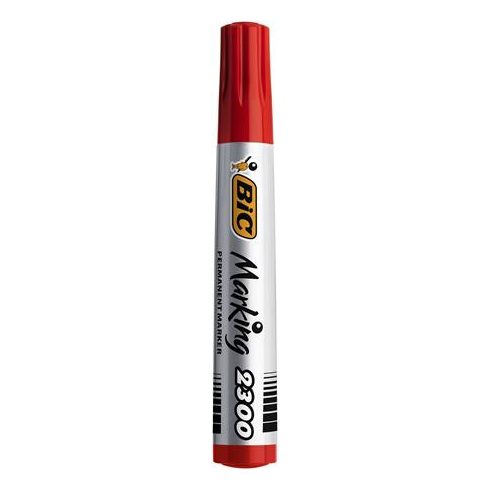 Alkoholos marker, 3,7-5,5 mm, vágott, BIC "ECO 2300" piros
