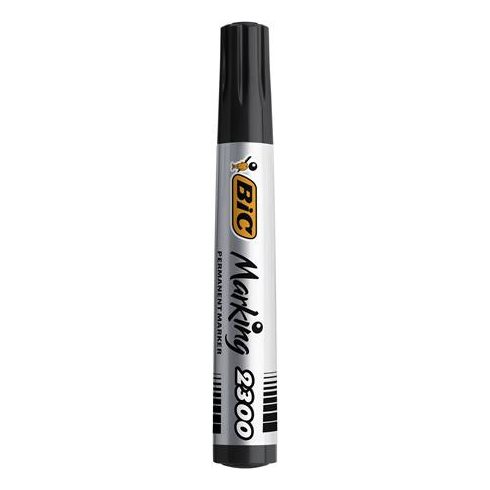 Alkoholos marker, 3,7-5,5 mm, vágott, BIC "ECO 2300" fekete