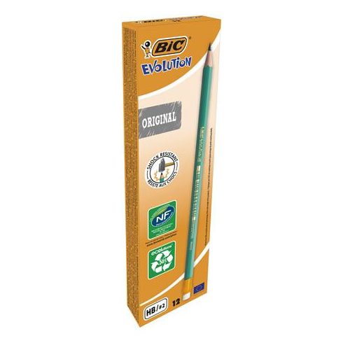 Grafitceruza radírral, HB, hatszögletű, BIC "Evolution Original"