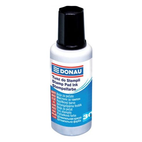 Bélyegzőfesték, 30 ml, DONAU, fekete