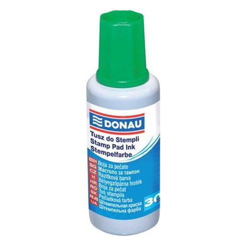 Bélyegzőfesték, 30 ml, DONAU, zöld