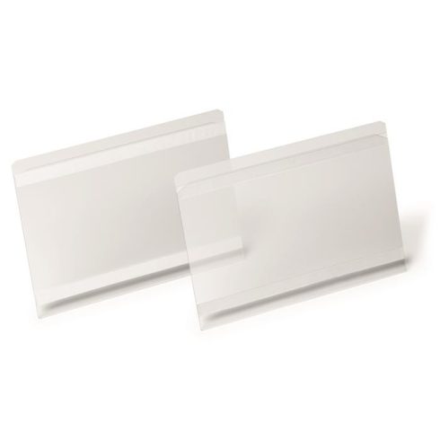 Logisztikai zseb, A5, fekvő, DURABLE "HARD COVER", öntapadó csíkkal, átlátszó