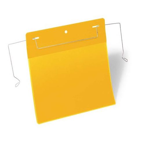 Logisztikai zseb, A5, fekvő, DURABLE, dróttal, sárga