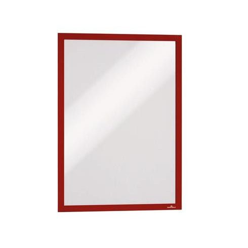 Infokeret, A3, öntapadó háttal, DURABLE "DURAFRAME®", piros