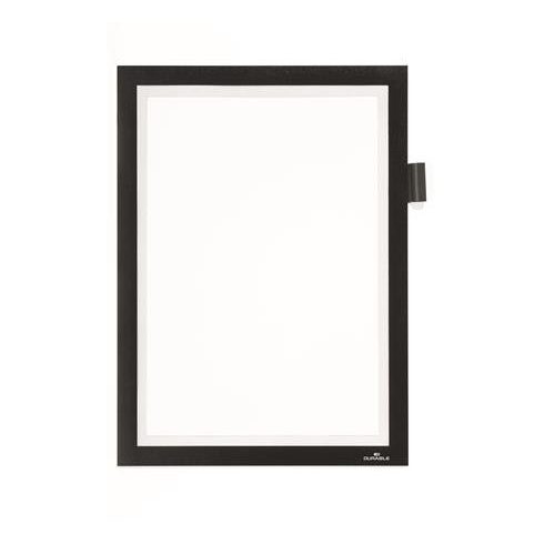 Infokeret, A4, öntapadó, jegyzetelhető, DURABLE DURAFRAME® "NOTE", fekete