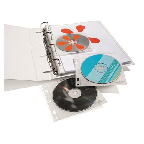 CD/DVD tartó zseb, lefűzhető, DURABLE