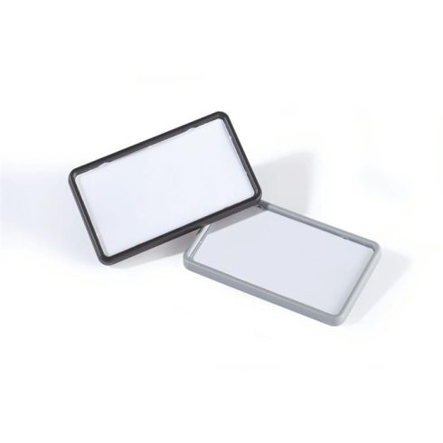 Névkitűző, mágnessel, 75x40 mm, DURABLE, fekete