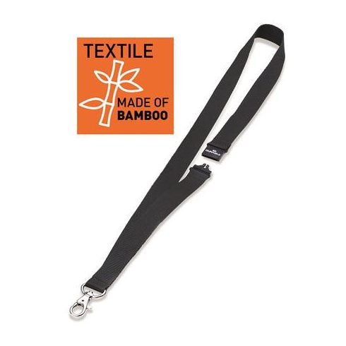 Nyakbaakasztó, karabinerrel, DURABLE "ECO", fekete