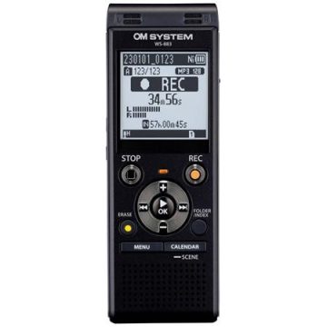   Diktafon, digitális, 8 GB memória, OM SYSTEM "WS-883", fekete