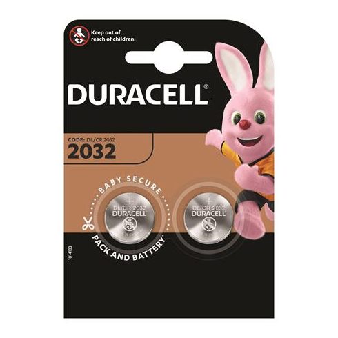 Gombelem, CR2032, 2 db, DURACELL