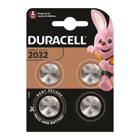 Gombelem, CR2032, 4 db, DURACELL