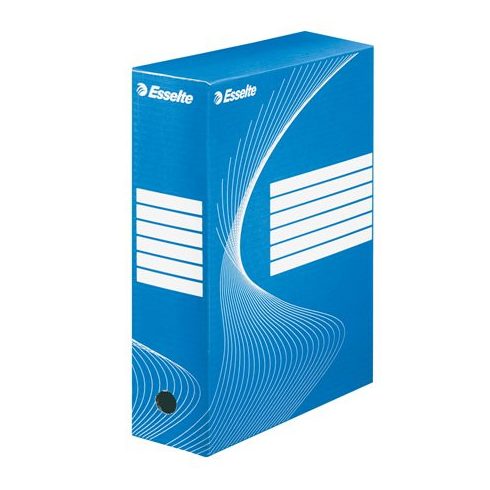 Archiválódoboz, A4, 100 mm, karton, ESSELTE "Boxycolor", kék