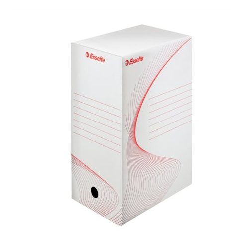 Archiválódoboz, A4, 150 mm, karton, ESSELTE "Boxy", fehér