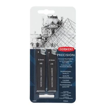   Grafitbél szett, 0,5 mm, HB, 2B, DERWENT "Precision"