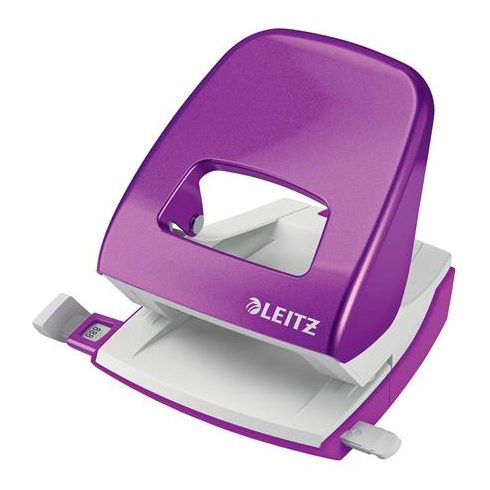 Lyukasztó, kétlyukú, 30 lap, LEITZ "Nexxt Wow", lila