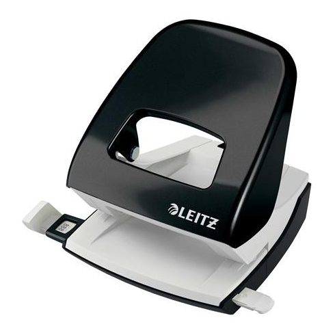 Lyukasztó, kétlyukú, 30 lap, LEITZ "Nexxt Wow", fekete