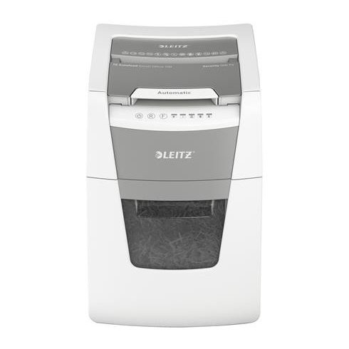 Iratmegsemmisítő, konfetti, 100 lap, LEITZ "IQ AutoFeed SmallOffice 100 P4 Pro"