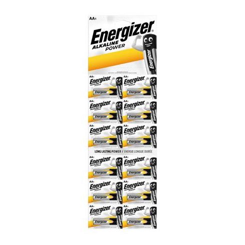 Elem, AA ceruza, 12 db, egyesével téphető, ENERGIZER "Alkaline Power Kartella"