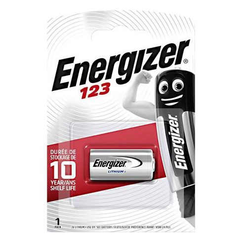 Speciális elem, CR123 fotóelem, 1 db, lítium, ENERGIZER