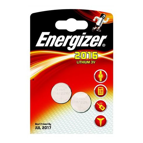 Gombelem, CR2016, 2 db, ENERGIZER