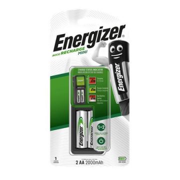  Elemtöltő, AA ceruza/AAA mikro, 2x2000mAh, ENERGIZER "Mini"