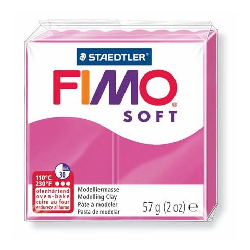 Gyurma, 57 g, égethető, FIMO "Soft", málna