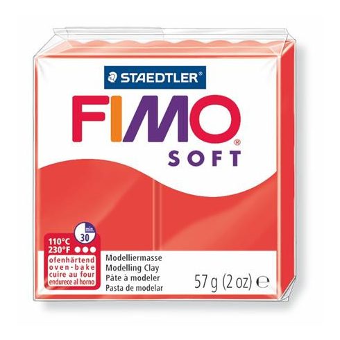 Gyurma, 57 g, égethető, FIMO "Soft", indián piros