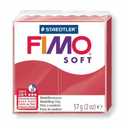 Gyurma, 57 g, égethető, FIMO "Soft", meggy piros