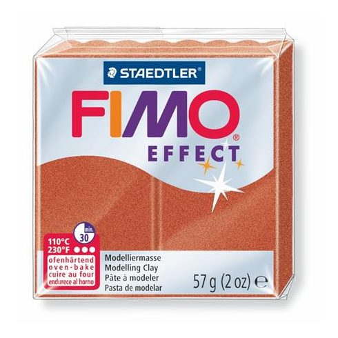 Gyurma, 57 g, égethető, FIMO "Effect", metál vörösréz