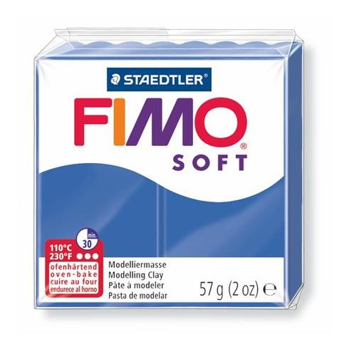 Gyurma, 57 g, égethető, FIMO "Soft", fényes kék
