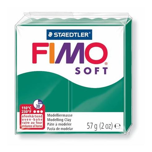 Gyurma, 56 g, égethető, FIMO "Soft", smaragdzöld