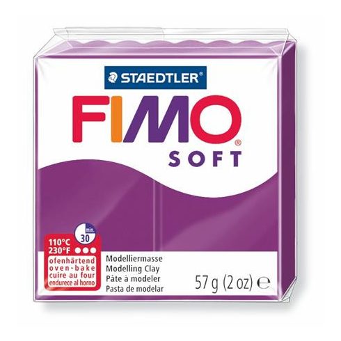Gyurma, 57 g, égethető, FIMO "Soft", bíborlila
