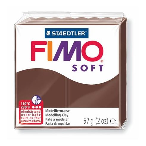 Gyurma, 57 g, égethető, FIMO "Soft", csokoládé