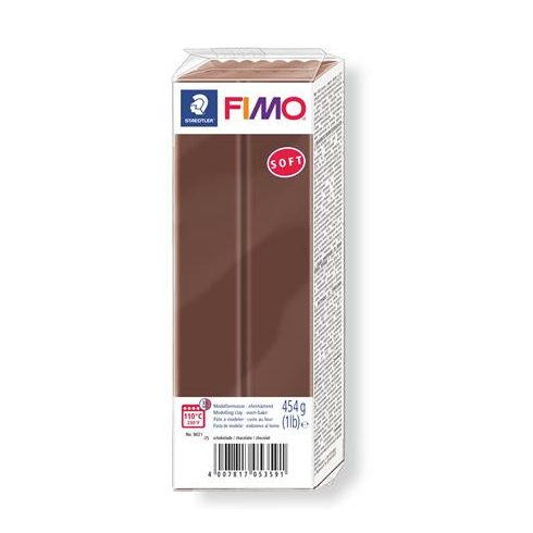 Gyurma, 454 g, égethető, FIMO "Soft", csokoládé