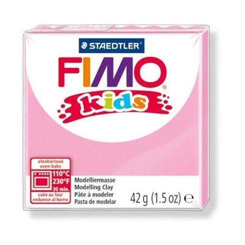 Gyurma, 42 g, égethető, FIMO "Kids", világos rózsaszín
